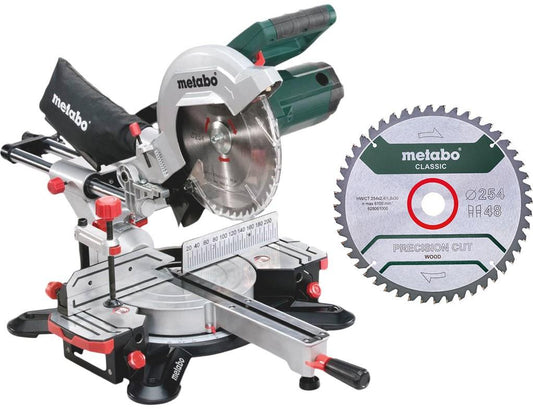 Metabo KGS 254 M Afkortzaag met trekfunctie + extra zaagblad 690828000